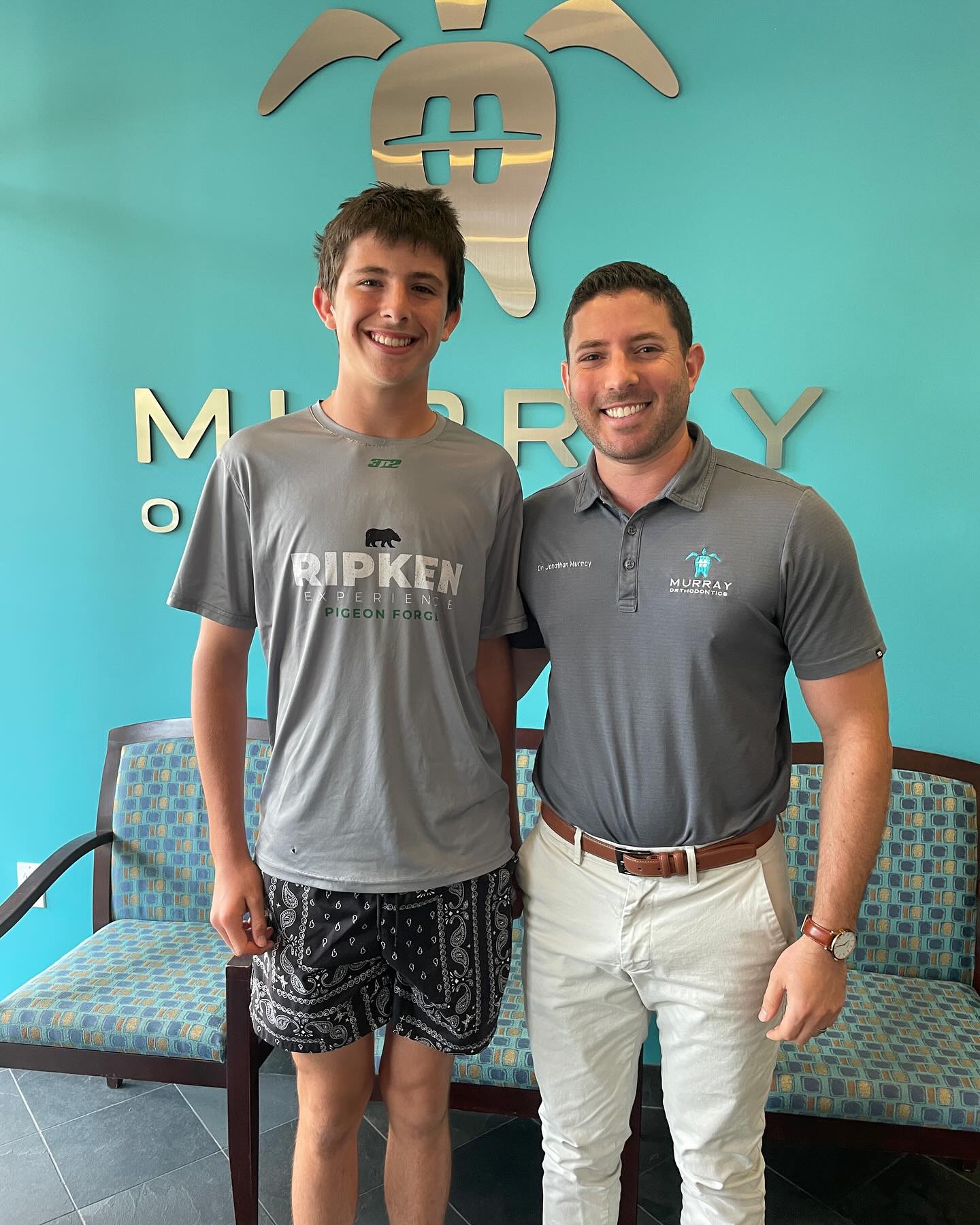 Airway orthodontics in Palm Beach Gardens — Dr. Jonathan Murray with a teen patient at Murray Orthodontics